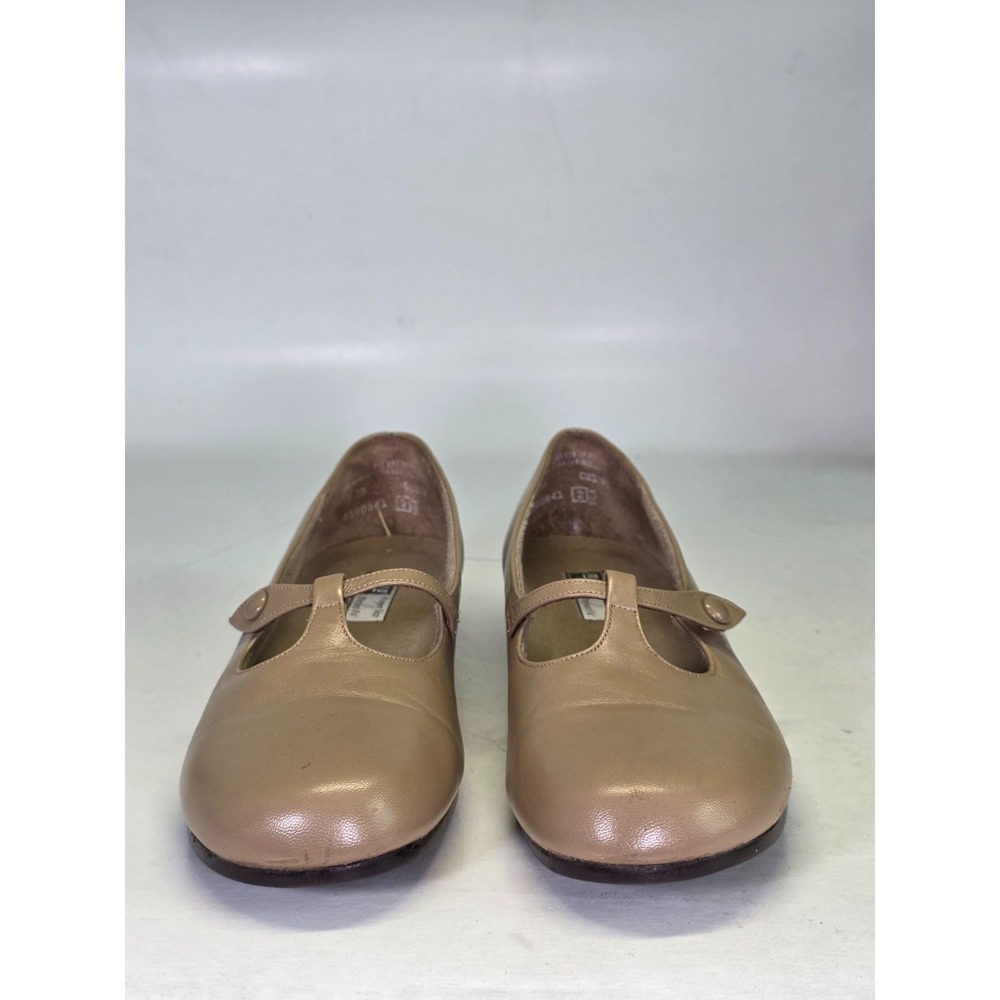Munro American Mary Jane Women's Shoes Size 9 Beige Tan Leather Slip On Loafers - Picture 7 of 11